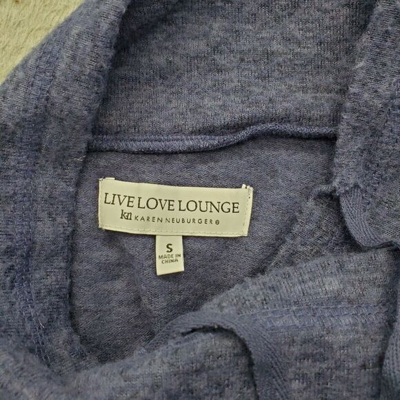 Karen Neuburger Live Love Lounge Sweater Dress Womens Small Navy Knit Drawstring - Picture 6 of 8